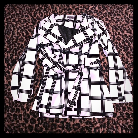 mod modele Jackets & Blazers - Black and white striped pea coat